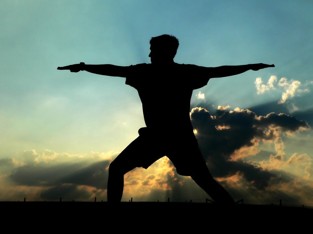 Silhouette,Of,Man,Practicing,Yoga